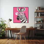 Zebra mit rosa Brillenposter Poster