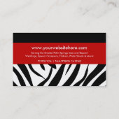 Zebra mit roten Visitenkarten Visitenkarte (Rückseite)