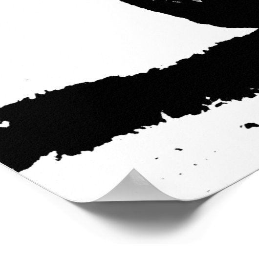 Zebra mit Schatten Poster (Ecke)