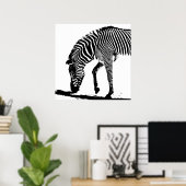 Zebra mit Schatten Poster (Heimbüro)