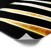 Zebra mit schwarz-weißen Streifen in Afrika Poster (Ecke)