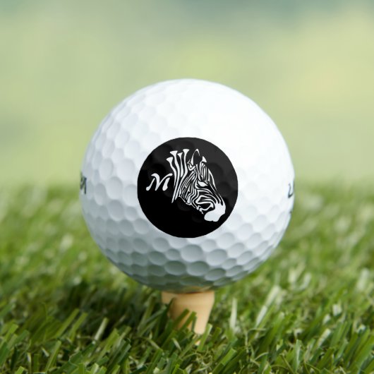 Zebra mit Twisted White Stripes Silhouette Golfball (Insitu T-Shirt)