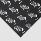 Zebra mit Twisted White Stripes Silhouette Seidenpapier (Ausschnitt)