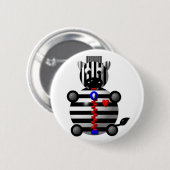 Zebra mit Zipper Button (Vorne & Hinten)