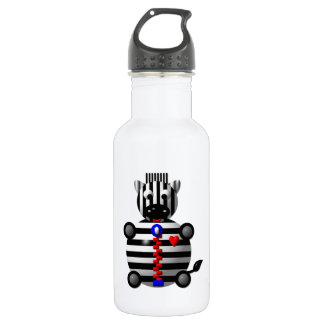 Zebra mit Zipper Edelstahlflasche