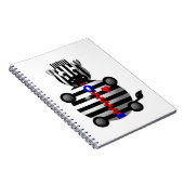 Zebra mit Zipper Notizblock (Rechte Seite)