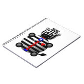 Zebra mit Zipper Notizblock (Linke Seite)