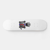 Zebra mit Zipper Skateboard (Horizontal)