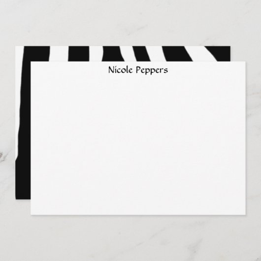 Zebra Mitteilungskarte (Vorne/Hinten)