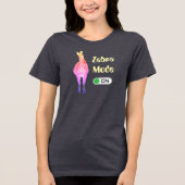 Zebra-Modus EIN, Regenbogenstreifen anpassbare Far Tri-Blend Shirt (Vorderseite)