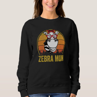 Zebra Mom Retro Vintage Sonnenbrille Süße Zebra Hu Sweatshirt