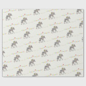 Zebra Monkey Balloon Party gift wrapping paper Geschenkpapier (Flach)
