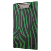 Zebra Monogram Black and Green Print Klemmbrett (Links)