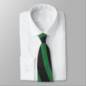 Zebra Monogram Black and Green Print Krawatte (Gebunden)