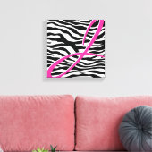 Zebra Monogram Canvas Print Leinwanddruck (Insitu (Wohnzimmer))