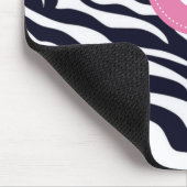 Zebra Monogram Mouse Pad Mousepad (Ecke)