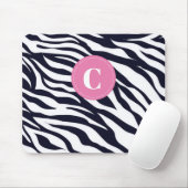 Zebra Monogram Mouse Pad Mousepad (Mit Mouse)