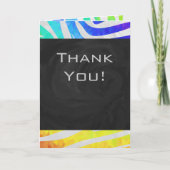Zebra Monogram Rainbow and White Print Karte (Vorderseite)