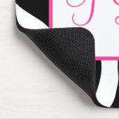 Zebra-Monogramm Mousepad (Ecke)