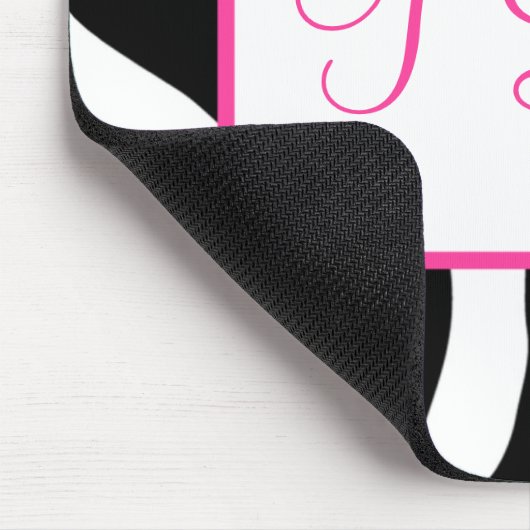 Zebra-Monogramm Mousepad (Ecke)