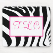 Zebra-Monogramm Mousepad (Vorne)