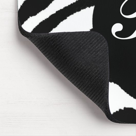 Zebra-Monogramm, Mousepad (Ecke)
