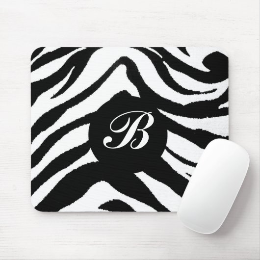 Zebra-Monogramm, Mousepad (Mit Mouse)