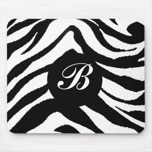 Zebra-Monogramm, Mousepad (Vorne)