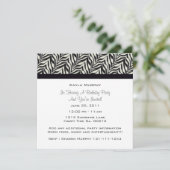 Zebra-Monogramm-Party Einladungen (Stehend Vorderseite)