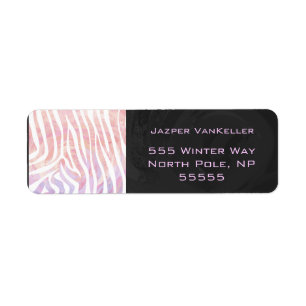 Zebra Monogramm Rosa und Weiß