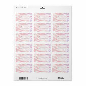 Zebra Monogramm Rosa und Weiß Adressaufkleber (Vorne)