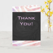 Zebra Monogramm Rosa und Weiß Karte (Gelbe Blume)