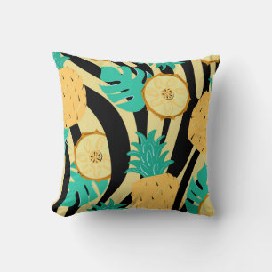 Zebra, Monstera, Ananas: Sommermuster. Kissen