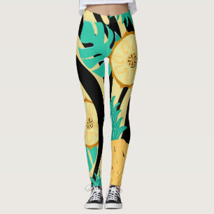 Zebra, Monstera, Ananas: Sommermuster. Leggings