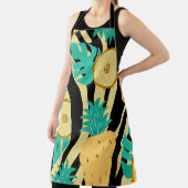 Zebra, Monstera, Ananas: Sommermuster. Schürze (InSitu)