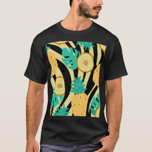 Zebra, Monstera, Ananas: Sommermuster. T-Shirt