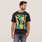 Zebra, Monstera, Ananas: Sommermuster. T-Shirt (Vorne ganz)