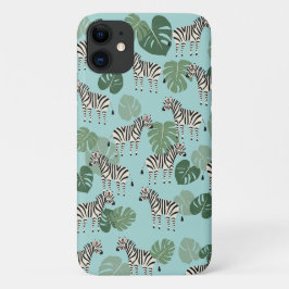 Zebra Monstera Pattern Case-Mate iPhone Hülle