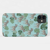 Zebra Monstera Pattern Case-Mate iPhone Hülle (Rückseite (Horizontal))