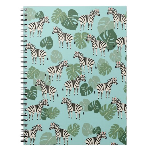Zebra Monstera Pattern Notizblock (Vorderseite)