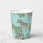 Zebra Monstera Pattern Pappbecher (Links)