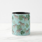 Zebra Monstera Pattern Tasse (Zentrum)
