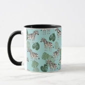 Zebra Monstera Pattern Tasse (Links)