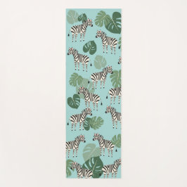 Zebra Monstera Pattern Yogamatte