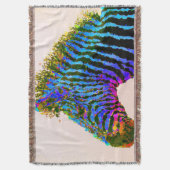 Zebra Mosaic Art 1 Throw Blanket Decke (Vorderseite Vertikal)