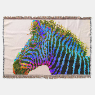Zebra Mosaic Art 1 Throw Blanket Decke