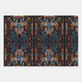 Zebra Mosaic Glasverpackungspapierblätter Geschenkpapier Set (Vorderseite 2)