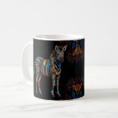 Zebra Mosaic-Hartglas Kaffeetasse (Vorderseite Links)