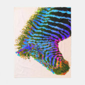 Zebra Mosaik Art. 1 Fleecedecke (Vorderseite)