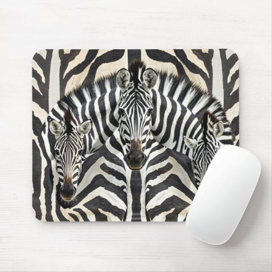 Zebra Mouse Mat Mousepad (Mit Mouse)